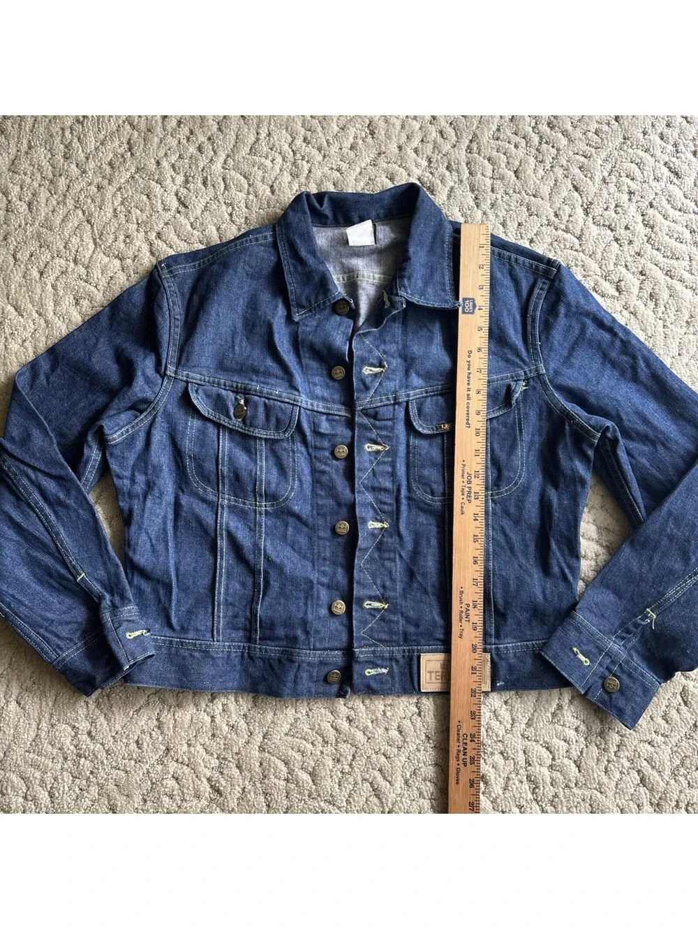 Vintage Lee Denim Terex GM Jacket Made In USA Sanforized PATD-153438 Size 44 R